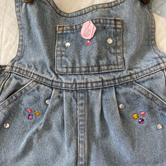 Vintage denim toddler overall shorts - Picture 2 of 8